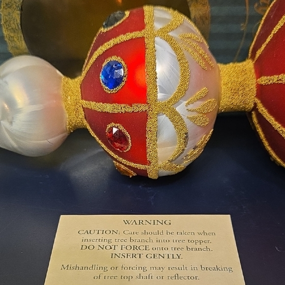 Waterford Nostalgic Collection Red and Gold Tree Topper Ornament - Picture 7 of 11